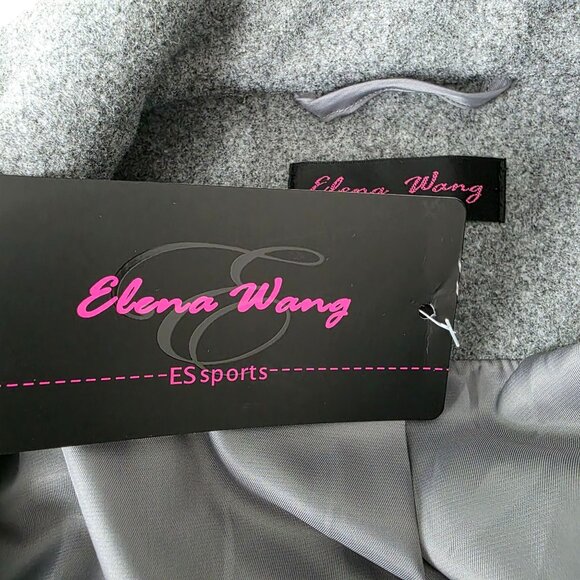 Elena Wang Gray Jacket, S, Women's Classic Style - Picture 7 of 14